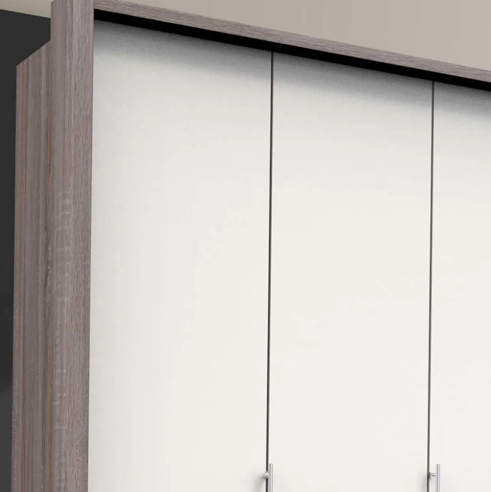 Kombi-Kleiderschrank mit 2 Falttüren & Tür - Tivierto