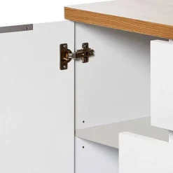 Kombi-Kommode in Weiß und Kerneiche - Xuana