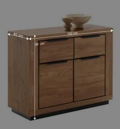 Kombi-Kommode in Wildeiche teilmassiv - Vlacoma
