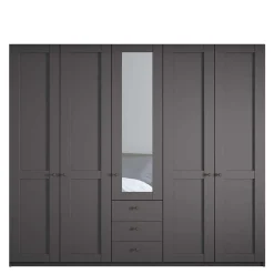 Kombi-Schlafzimmerschrank in Dunkelgrau - Mataram