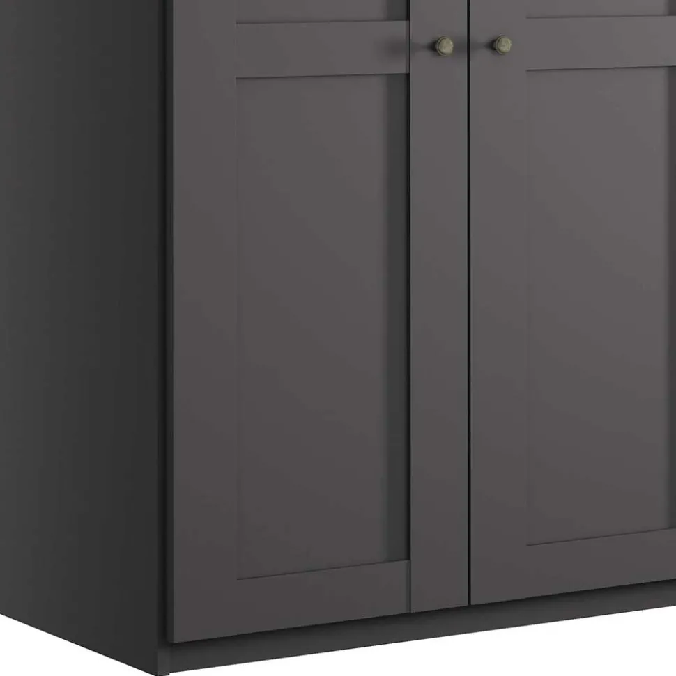 Kombi-Schlafzimmerschrank in Dunkelgrau - Mataram