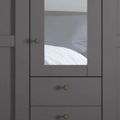 Kombi-Schlafzimmerschrank in Dunkelgrau - Mataram