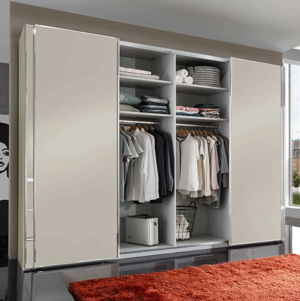 Kombi-Schwebetürenschrank in Champagner - Eusebia