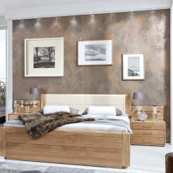Komfort Doppelbett Anglesia und Nachttisch Set (dreiteilig)