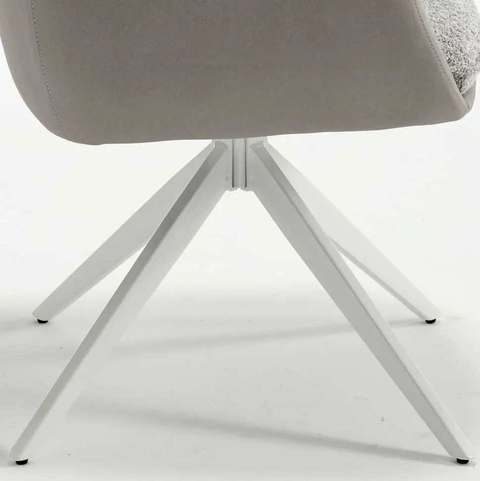 Komfort Esstischsessel in Grau - Basel (2er Set)