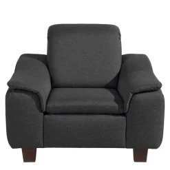 Komfortsessel in Dunkelgrau und Nussbaum - Pelago