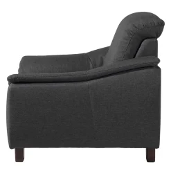 Komfortsessel in Dunkelgrau und Nussbaum - Pelago