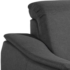 Komfortsessel in Dunkelgrau und Nussbaum - Pelago