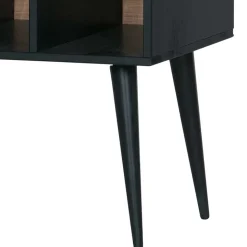 Kommode - Plattenregal in Schwarz - Daan