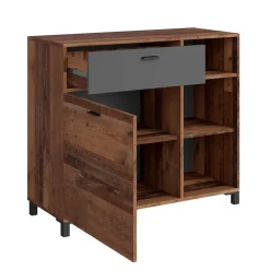 Kommode in Altholz Optik & Anthrazit - Bosco