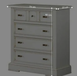 Kommode in Antikweiß - Annot