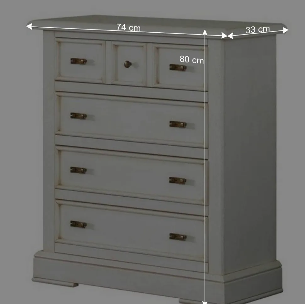 Kommode in Antikweiß - Annot