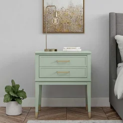 Kommode in Blassgrün mit Gold - Ashbey