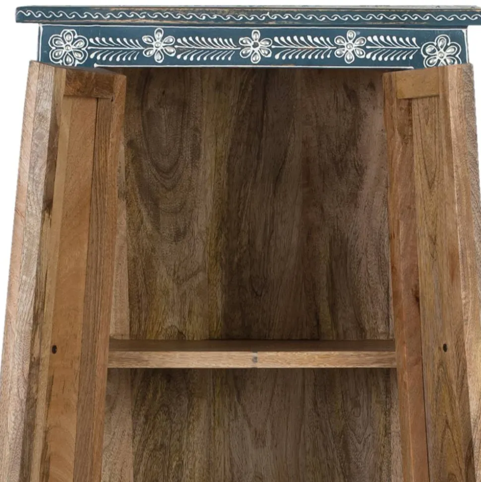 Kommode in Blau mit weißer Bemalung - Fleet