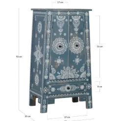 Kommode in Blau mit weißer Bemalung - Fleet