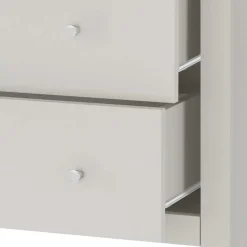 Kommode in Cremeweiß mit Eiche - Langoona