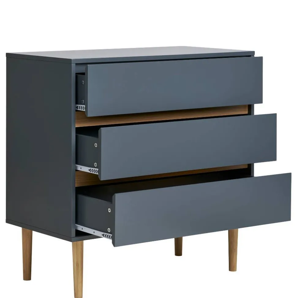 Kommode in Dunkelgrau und Kiefer - Street