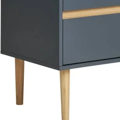 Kommode in Dunkelgrau und Kiefer - Street