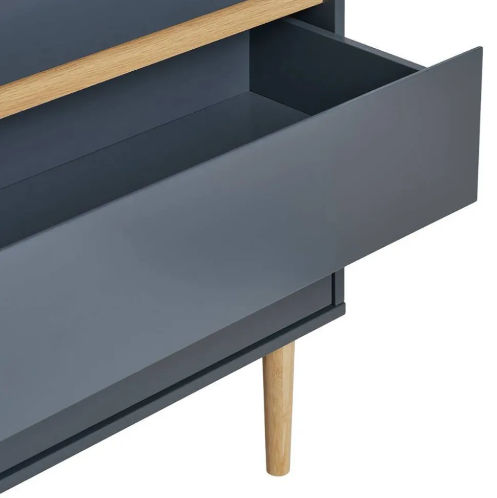 Kommode in Dunkelgrau und Kiefer - Street