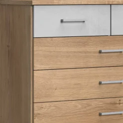 Kommode in Eiche & Hellgrau - Anca