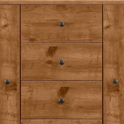 Kommode in Eiche Holzoptik und Schwarz - Lavion