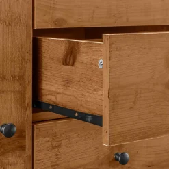 Kommode in Eiche Holzoptik und Schwarz - Lavion