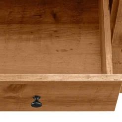 Kommode in Eiche Holzoptik und Schwarz - Lavion