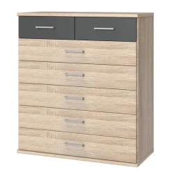 Kommode in Eiche Sägerau & Grau - Danah