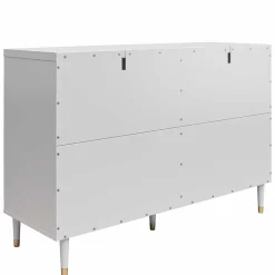 Kommode in Hellgrau mit Gold - Imano