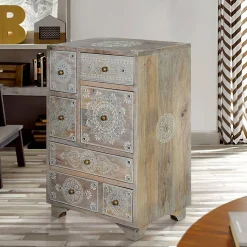 Kommode in Holz White Wash - Troyes