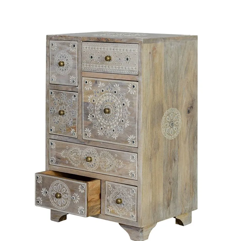 Kommode in Holz White Wash - Troyes