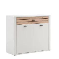 Kommode in Lichtgrau mit Wildeiche - Ballina