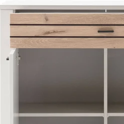 Kommode in Lichtgrau mit Wildeiche - Ballina