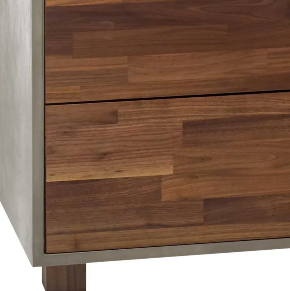 Kommode in Nussbaum und Beton Optik - Giolia