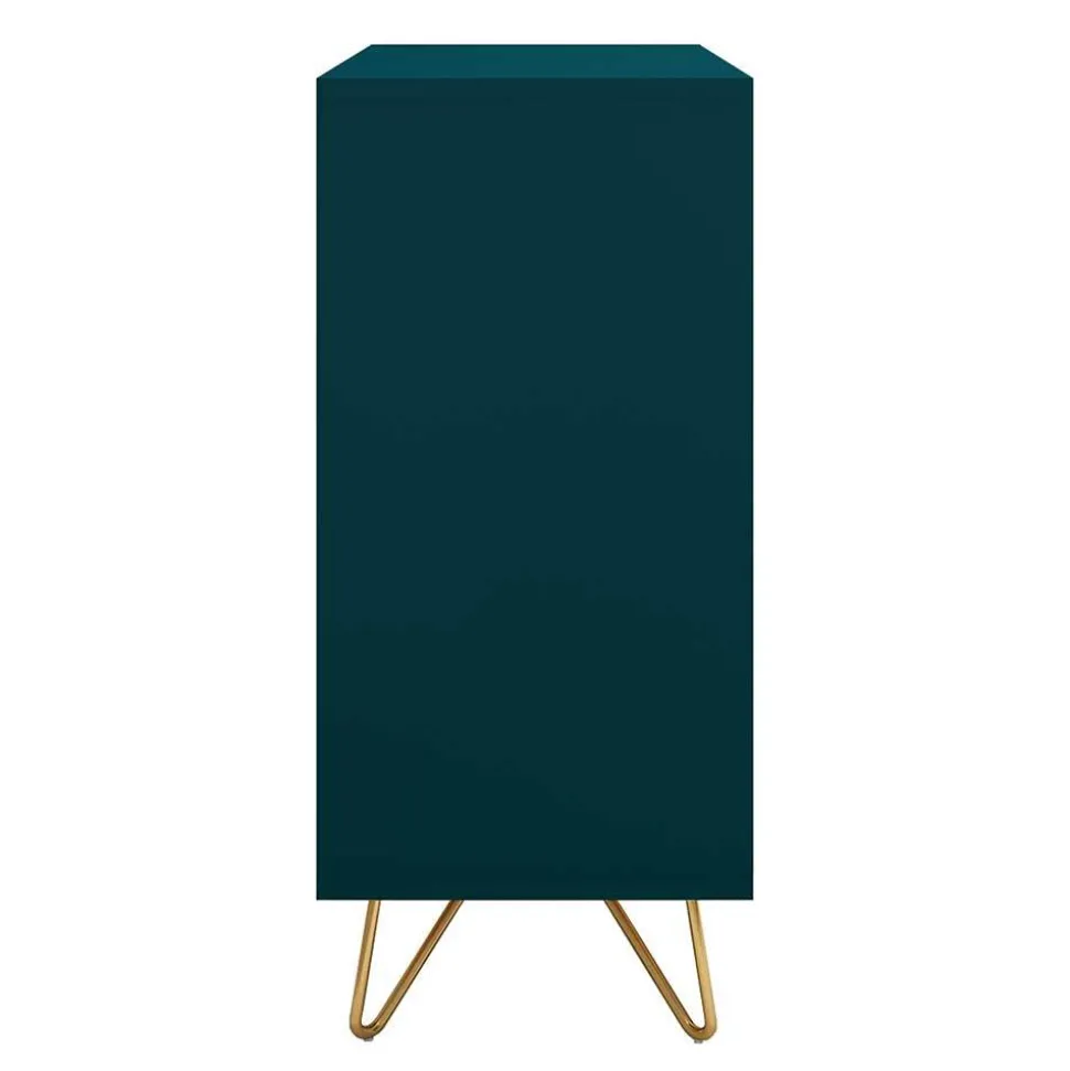 Kommode in Petrol mit kurzen Hairpin Legs - Clamps