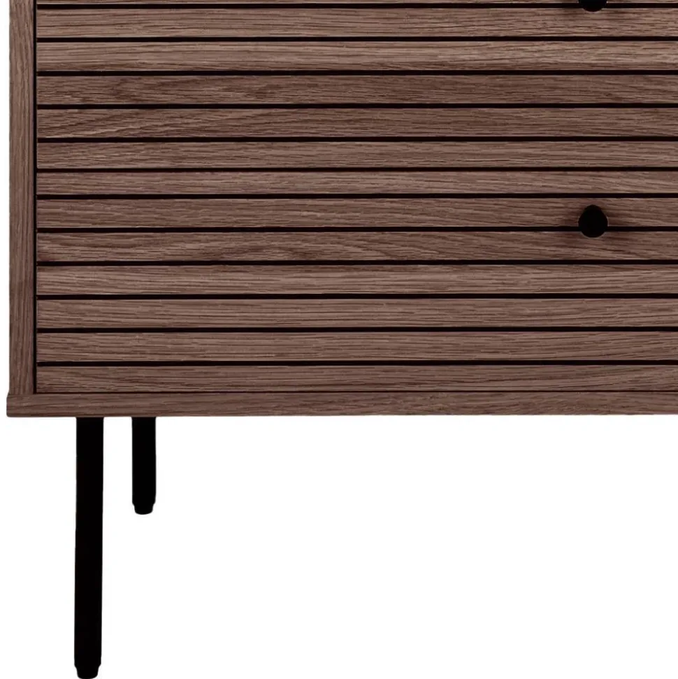 Kommode mit dunklem Furnier in Braun - Wega