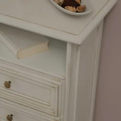 Kommode mit Fach und Schubladen in Antikweiß - Vicina