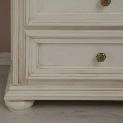 Kommode mit Fach und Schubladen in Antikweiß - Vicina