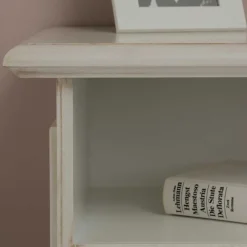 Kommode mit Fach und Schubladen in Antikweiß - Vicina