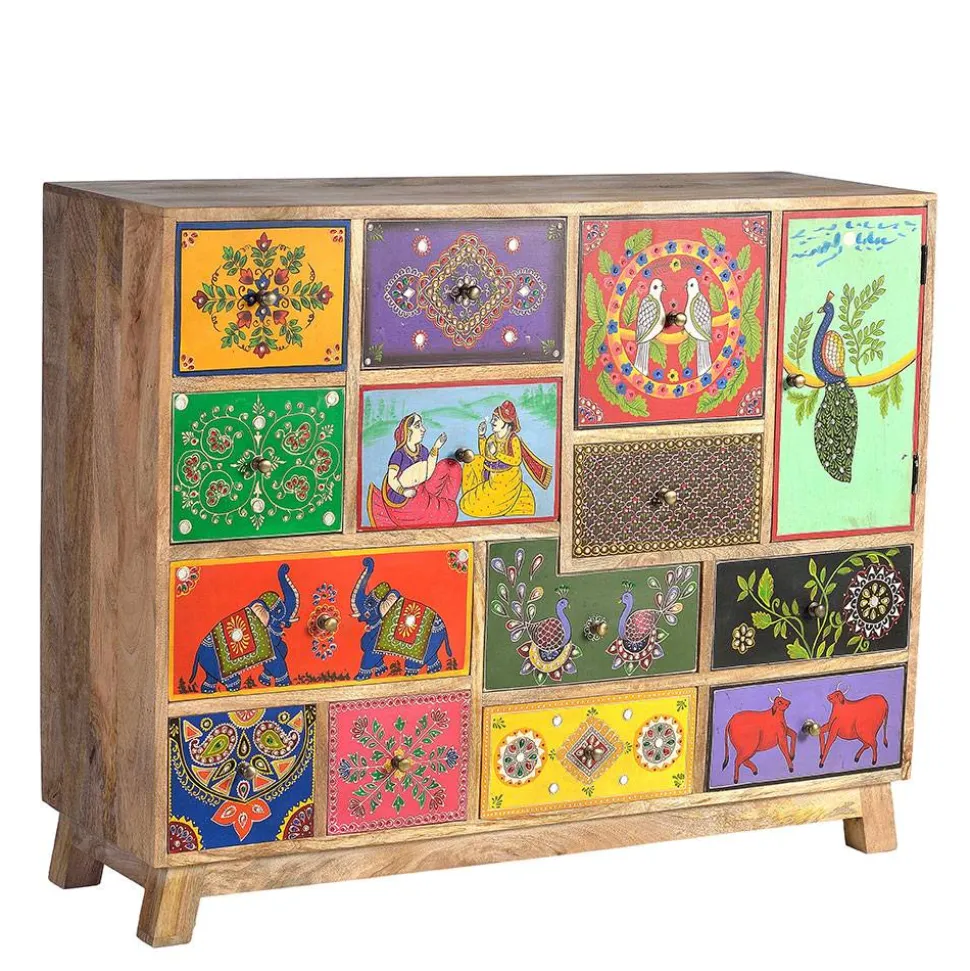 Kommode mit farbenfrohen Orient Motiven - Precio