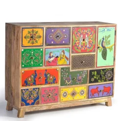 Kommode mit farbenfrohen Orient Motiven - Precio