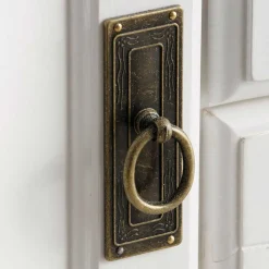 Kommode mit Glas in Weiß & Honig - Brasivon