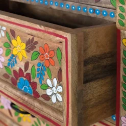 Kommode mit Mustern Blumen und Pfau - Hectos