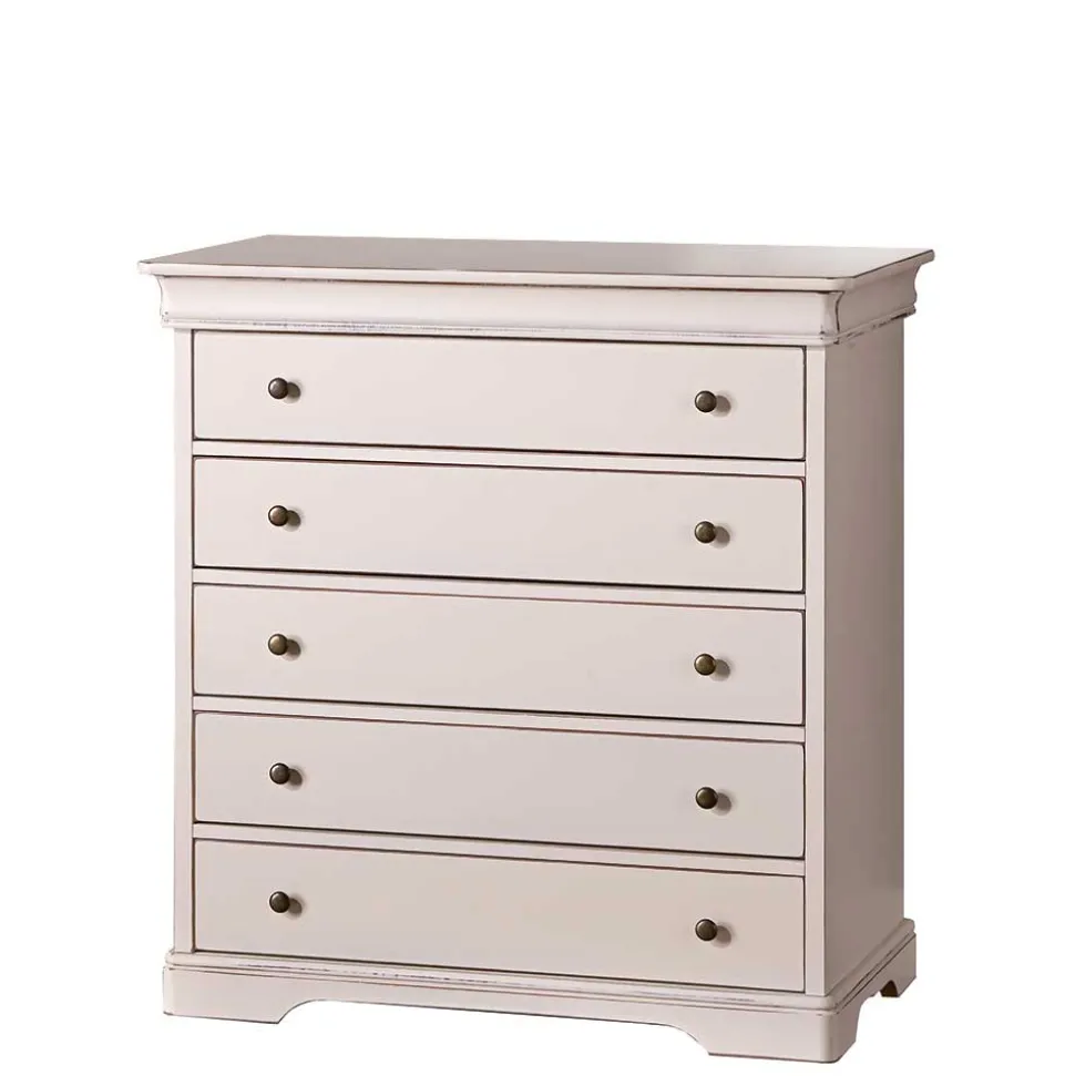 Kommode mit sechs Schubladen in Weiß - Zarinas