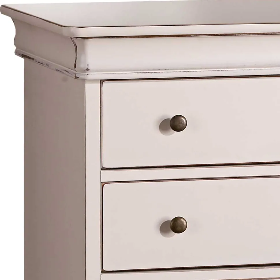 Kommode mit sechs Schubladen in Weiß - Zarinas