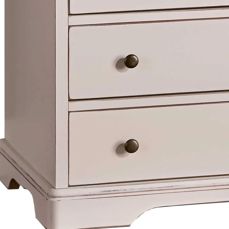 Kommode mit sechs Schubladen in Weiß - Zarinas