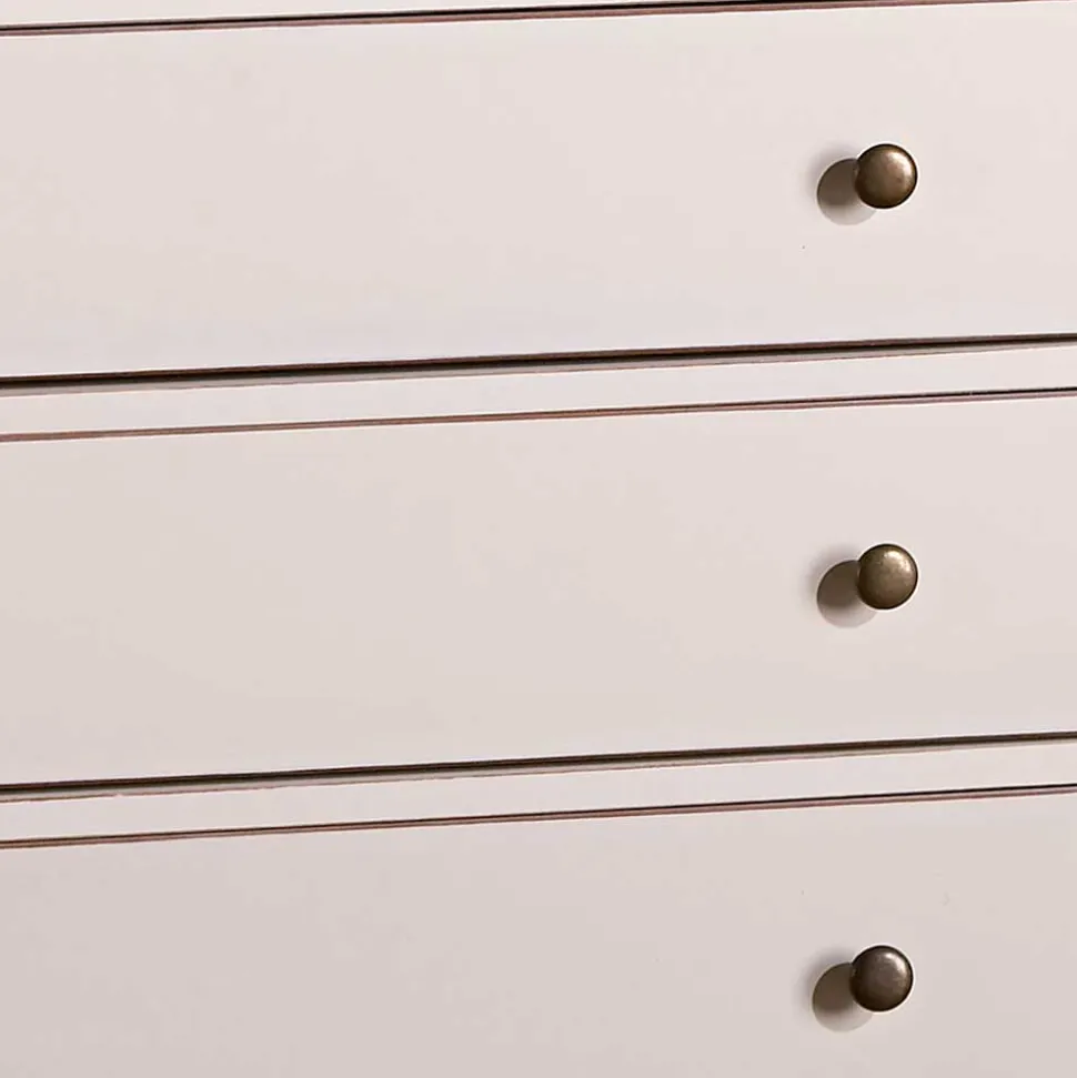 Kommode mit sechs Schubladen in Weiß - Zarinas