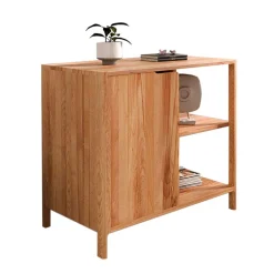 Kommode mit Tür und zwei offenen Fächern - Lana