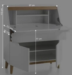Kommoden Sekretär Wyola in Weiß