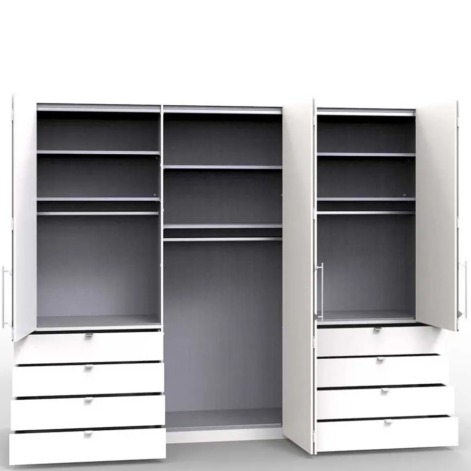 Kompakt Kleiderschrank mit Spiegel mittig - Zayun